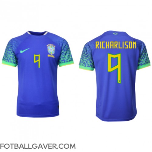 Brasil Richarlison #9 Fotballklær Bortedrakt VM 2022 Kortermet